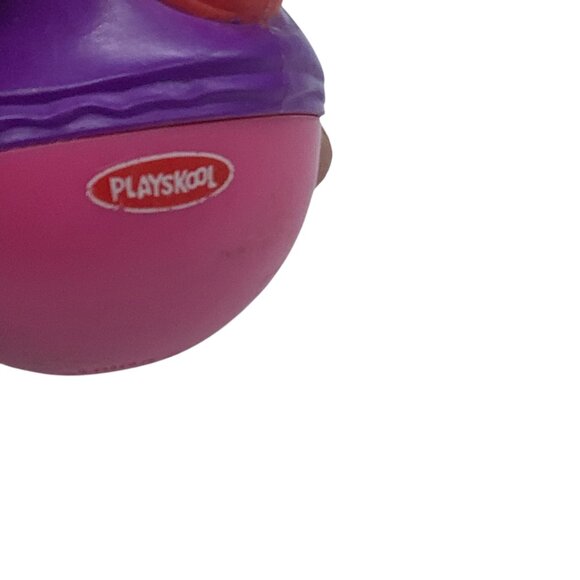 Playskool 2005 Hasbro Weeble Wobble Toy With Green Bow & Purple Dress - Picture 4 of 6